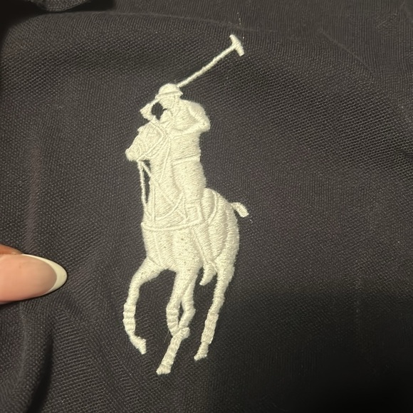 VTG 80s POLO by Ralph Lauren Navy Yellow Burgundy Lightweight Turtleneck Sz XL - Picture 4 of 5